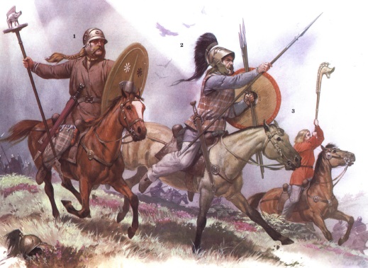 La conquista della Gallia Cisalpina, cavalieri celti